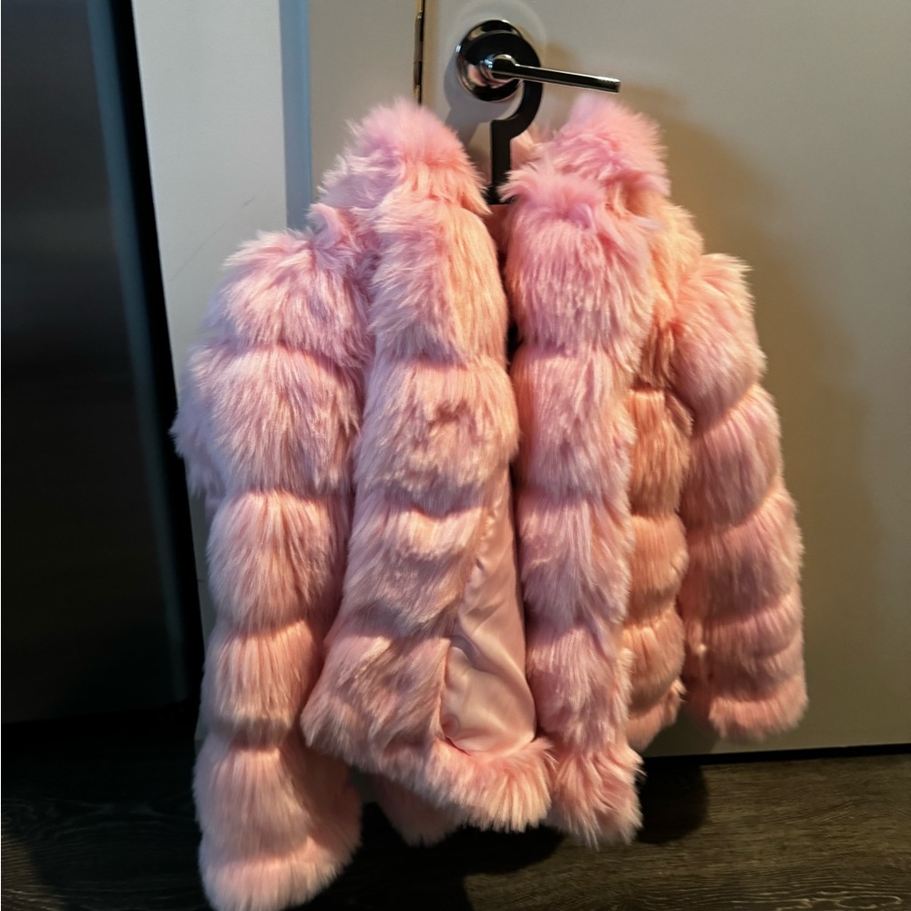 Pink Faux Fur Kids Jacket